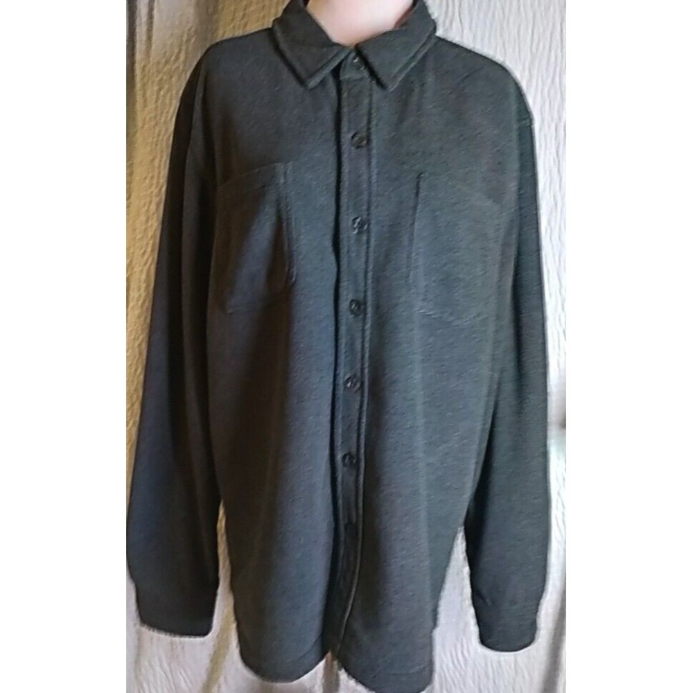 Men's Original Weatherproof Vintage Gray Long Sleeve Button Down Sweater Medium